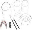 Burly Brand Cable Kit 16" Braided Stainless Steel Handlebar W/O Abs Co