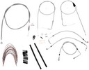 Burly Brand Cable Kit 14" Braided Stainless Steel Handlebar W/O Abs Co