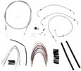 Burly Brand Cable Kit 14" Braided W/O Abs Control Kit Ss 08 Flh 14