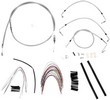 Burly Brand Cable Kit 16" Braided Stainless Steel Handlebar W/O Abs Co