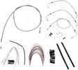 Burly Brand Cable Kit 18" Braided Stainless Steel Handlebar W/O Abs Co