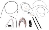 Burly Brand Cable Kit 14" Braided Stainless Steel Handlebar W/Abs Cont