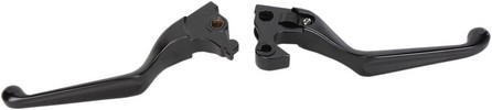 Drag Specialties Matte Black Slotted Wide Blade Lever Set Levers Hand