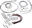 Burly Brand Cable Kit 13" Braided Stainless Steel Handlebar W/Abs Cont