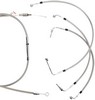 Burly Brand Cable Kit 13" Braided Stainless Steel Handlebar W/O Abs Co