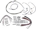 Burly Brand Cable Kit 15" Braided Stainless Steel Handlebar W/O Abs Co