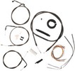 La Choppers Cable And Brake Line Kit Midnight Black For 15"-17" Ape Ha