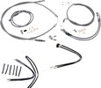 Burly Brand Cable Kit 14" Braided Stainless Steel Handlebar W/Abs Cabl