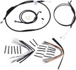 Burly Brand Cable Kit 12" Black Stainless T-Bar W/O Abs Control Kit 12