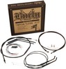 Burly Brand Cable Kit 10" Black Stainless T-Bar W/O Abs Control Kit 10