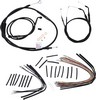Burly Brand Cable Kit 12" Black Vinyl Stainless T-Bar W/O Abs Control