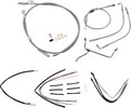 Burly Brand Cable Kit 14" Braided Stainless Steel Handlebar W/O Abs Co