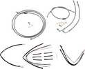 Burly Brand Cable Kit 14" Braided W/O Abs Control Kit Ss 14 Gor Flt