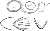 Burly Brand Cable Kit 18" Braided W/O Abs Control Kit Ss 18 Gor Flt