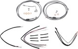 Burly Brand Cable Kit 18" Braided Stainless Steel Handlebar W/Abs Cont