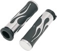 Drag Specialties Grips Flame Touring Chrome/Rubber Grips Flame 08-22 T