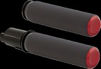 Arlen Ness Grips - Knurled - Tbw - Red Grips - Knurled - Flhx/Fltr 23