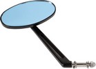 Drag Specialties Mirror Ness Stealth Ii Oval W/ 6" Stem Blue Reflector
