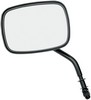 Drag Specialties Mirror Rectangular Black W/ Short Stem Mirror Pln Std
