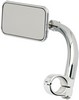 Biltwell Utility Rectangular 1" Clamp-On Mirror Chrome Mirror Rec Clam