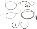 La Choppers Complete Cable Kit For 12-14 Ape Hangers Stainless Braided