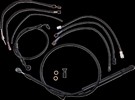 Burly Brand Black Vinyl Jail Bar Cable Kit For 12" Handlebars Cntrl Ki