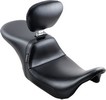 Le Pera Seat Daytona 2-Up Smooth With Driver Backrest Black Seat Dytna