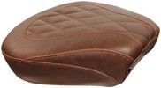 Mustang Pillion Pad Wide Tripper? Diamond Stitch Brown Seat Rear Wdtri