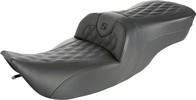 Saddlemen 2-Up Seat Road Sofa Ls Front|Rear Leather|Saddlegel? Plain B
