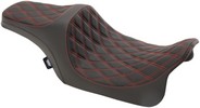 Drag Specialties Seat Predator Iii Double Diamond Black/Red Seat Dbl D