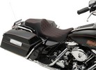 Drag Specialties Seats Predator Iii Double Diamond Vinyl Black/Red Sea