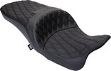 Drag Specialties Seat Freedom Vinyl Double Diamond Black Stitch Flh 20