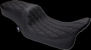 Drag Specialties Seats Seat Predator 2Up W/Backrest Option Blk Dd Viny