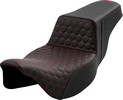 Saddlemen Step-Up Seat - Extended Reach - Red Stitch Seat Step Up Flt