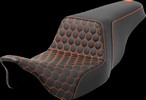 Saddlemen Seat Step Up Hc Orange Stitch Seat Step Up Flt 08-Up - Hc -