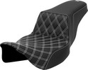 Saddlemen Step-Up Seat - Front Lattice Stitch - White Stitch - Extende