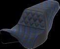 Saddlemen Step-Up Seat - Lattice Stitch - Blue Stitch Seat Step Up Ls