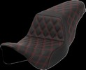 Saddlemen Step-Up Seat - Lattice Stitch - Red Stitch Seat Step Up Ls R