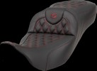 Saddlemen Roadsofa? Seat - Lattice Stitch - Burgundy Stitch - Extend