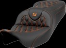 Saddlemen Roadsofa? Seat - Lattice Stitch - Orange Stitch Seat Roads