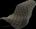 Saddlemen Step-Up Seat - Lattice Stitch - Gold Stitch - Extended Reach