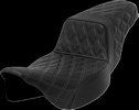 Saddlemen Step-Up Seat - Lattice Stitch - Gray Stitch - Extended Reach