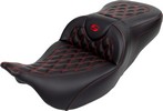 Saddlemen Seat Roadsofa Ls W/Br Red Stitch Seat Road Sofa - Flt 08-Up