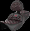 Saddlemen Roadsofa? Seat - Honeycomb - Red Stitch - With Backrest Se