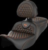 Saddlemen Roadsofa? Seat - Honeycomb - Orange Stitch - With Backrest
