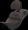 Saddlemen Roadsofa? Seat - Honeycomb - Red Stitch - With Backrest Se