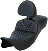 Saddlemen Roadsofa? Seat - Honeycomb - Blue Stitch - With Backrest S