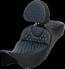 Saddlemen Roadsofa? Seat - Honeycomb - Blue Stitch - With Backrest S