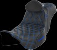 Saddlemen Pro Series Sdc Performance Seat - With Backrest - Blue Stitc