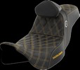 Saddlemen Pro Series Sdc Performance Seat - With Backrest - Gold Stitc
